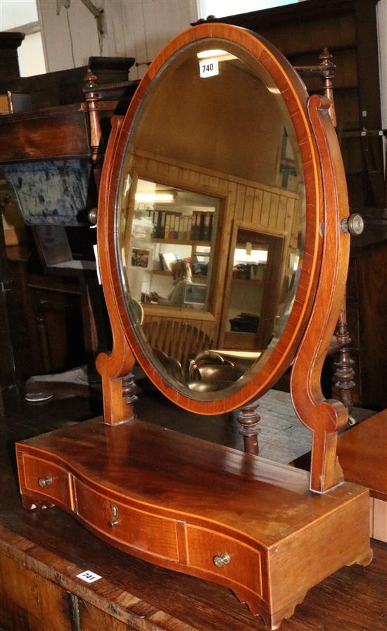 Dressing table mirror with drawers